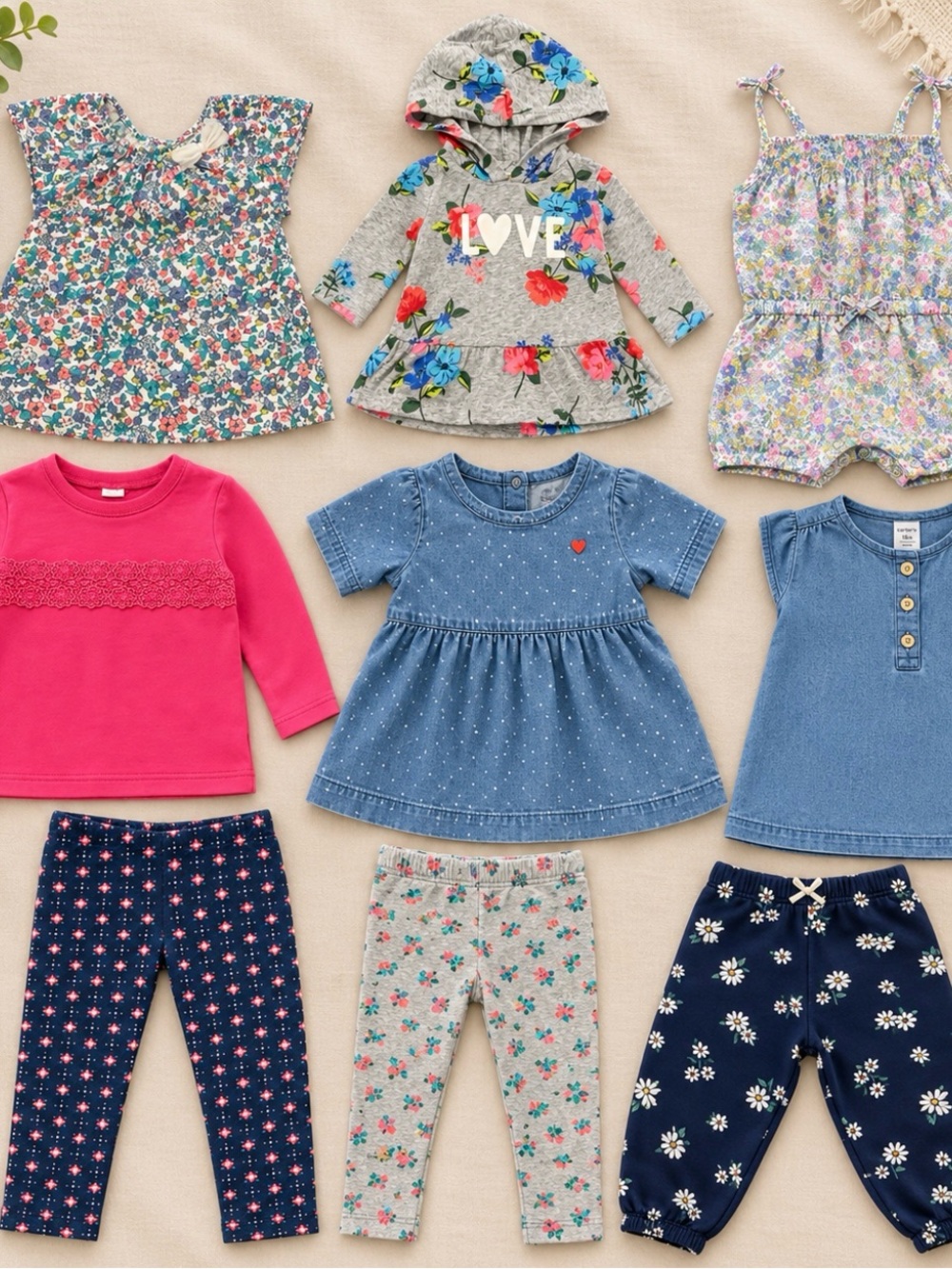 Carter’s 18M Girls 11-Piece Clothing Bundle